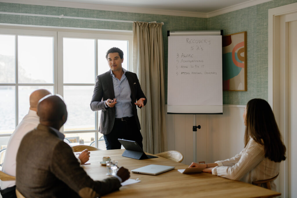 Workshop in der Lakeside Lounge in der Villa Alma